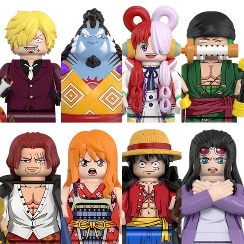 원피스(ONEPIECE) 해적왕 애니메이션 캐릭터 브릭미니피규어 컬렉션 취미/수집/장식/컬렉션용 커스텀 호환 블록피규어 8종 시리즈 VER.10, 1개, OPC-1009. 원피스 8종 세트 VER.10(로켓)