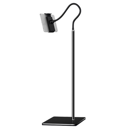 Qiaokao 조절 가능 스탠드형 스마트폰 태블릿 거치대 130cm, 1개, 블랙, ZF0106