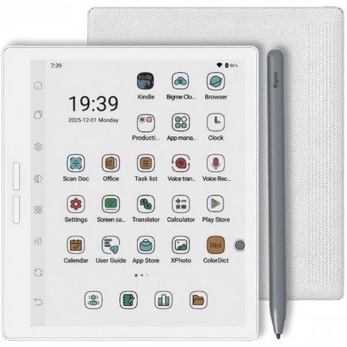 Bigme 빅미 B751C S 전자책 리더기 4GB 64GB 컬러 안드로이드 14 OS e페이퍼 태블릿 화이트 247232, White