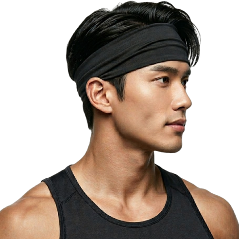 고즈 스포츠 땀흡수 헤어밴드 블랙 5개 이미지 2