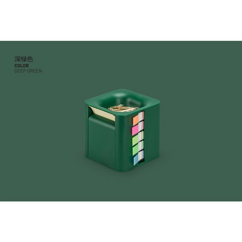 [데스크랩] 롤 메모지 인덱스 큐브 디스펜서, 1개, 그린
