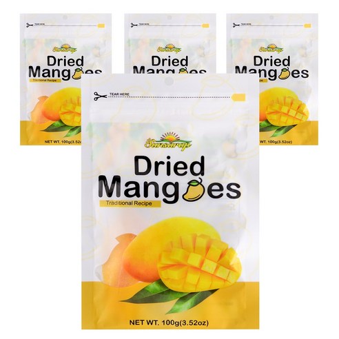 필리핀 썬사랍 건망고 100g, 4개 4개