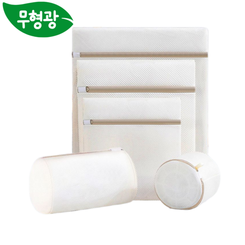클릭키아 무형광 3중 세탁망 5종 세트, 1세트, 아이보리