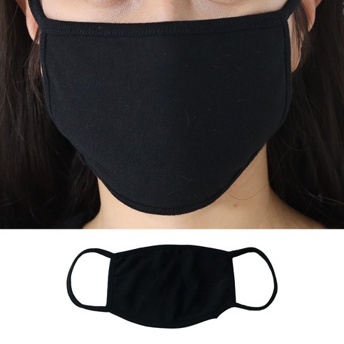 남녀공용 검정면마스크 면마 검정마 패션마 천마 SD-201150, 블랙