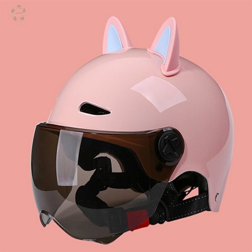 인스 헬멧 고양이 귀 장식 어린이헬멧장식, 블랙, 1개
