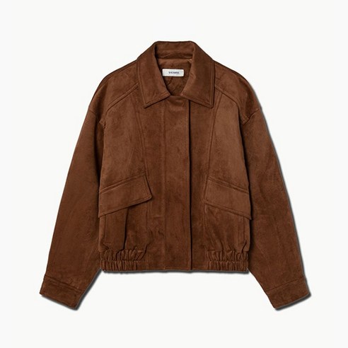 쉬즈미스 스웨이드 카라 집업 점퍼 SWWJPP32040 LW