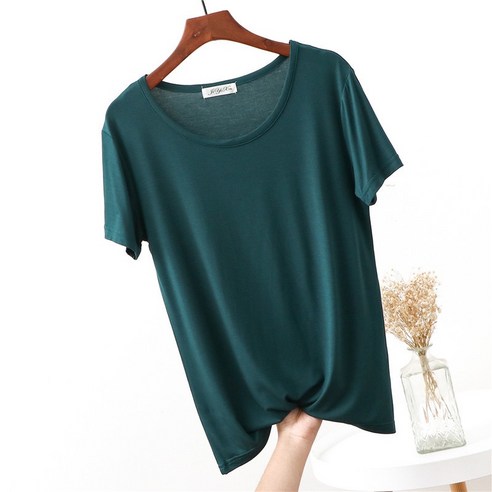 여성 라운드 모달 기본반팔티 여름티셔츠 빅사이즈 쿨티 11 color M-XXXL