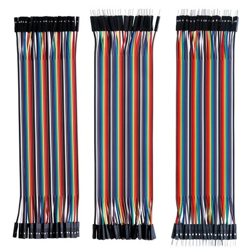 JK 브레드보드 점퍼선 점퍼 케이블 40P 암컷 숫컷 아두이노 40가닥 DIY 와이어, 20cm, 1세트
