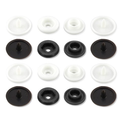 도나토르 똑딱이 스냅단추 티단추 12mm 25p, 25개, 화이트