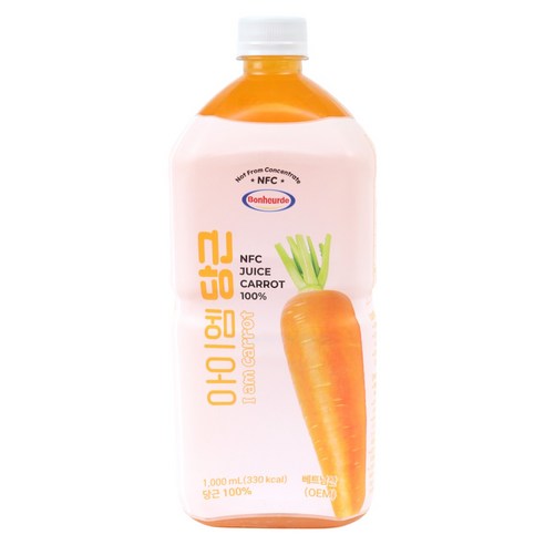100% NFC 착즙 보넬드 아이엠 당근 주스 즙 1L, 6개 실사용 후기 | 효과 있을까? - 상품 이미지 2