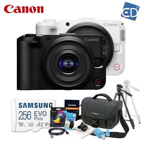 [캐논 정품] EOS R50V + 14-30 STM PZ KIT +256GB 패키지 / 브이로그 카메라 /ED, 01 캐논 R50 V(블랙)+14-30킷 패키지