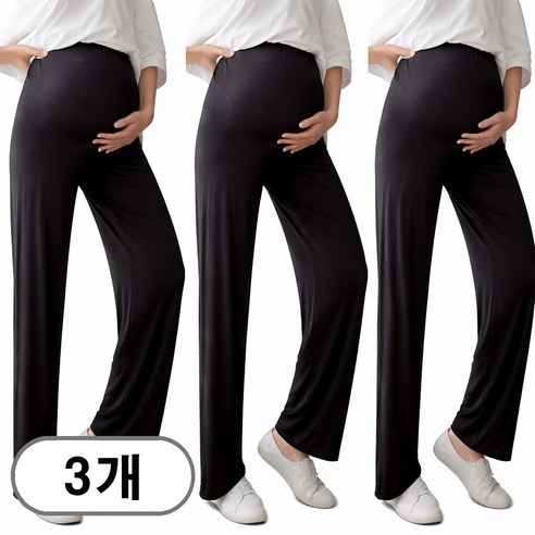 차쿠 1+1+1 여성 임산부 바지 고탄력 스판 바지 임산부 산후조리원 팬츠 임산부 체형커버 모달임부통바지
