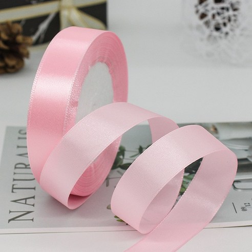 기본 새틴 공단 리본끈 20mm 22m, 04# 핑크