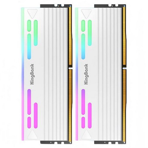 킹뱅크 DDR5 하이닉스 에이-다이 6000MHz C26 데스크탑용 램 16GB 화이트 2개입 KP460026, 1개