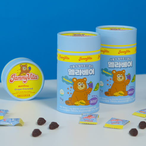 식물성 어린이 멜라토닌 젤리 멜라베어 30정, 1박스 실사용 후기 | 효과 있을까? - 상품 이미지 2