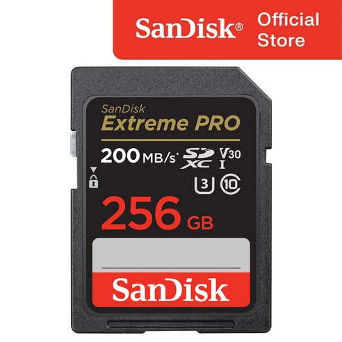 샌디스크코리아 공식인증정품 SD카드 SDXC Extreme Pro 익스트림 프로 UHS-I SDXXD 256GB, 1개