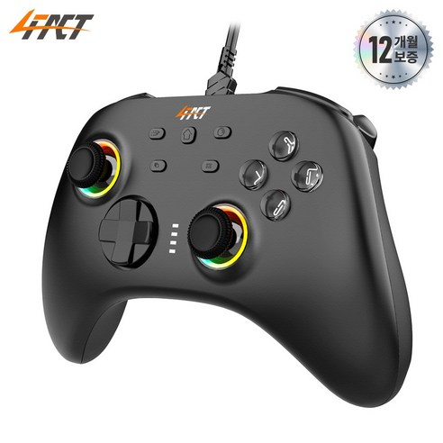 포팩트 GC01 게임패드 유선 컨트롤러 PC 스위치 안드로이드 스마트폰 아이폰 호환, 1개
