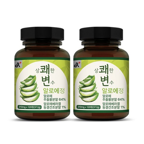 상쾌한 변수 알로에정 120정, 2개, 37.2g