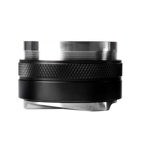 듀얼 핸들리스 레벨링툴 탬퍼 58mm 더블 마카롱 커피 템퍼 덴테이션 플랫, 1개, 블랙53mm
