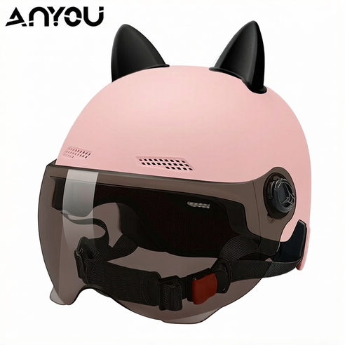 ANYOU 자외선 차단 고글 고양이 귀 안전 헬멧 실사용 후기 | 효과 있을까? - 대표 이미지