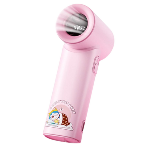 락 도라에몽 미니 휴대 고속 선풍기 N610, 핑크