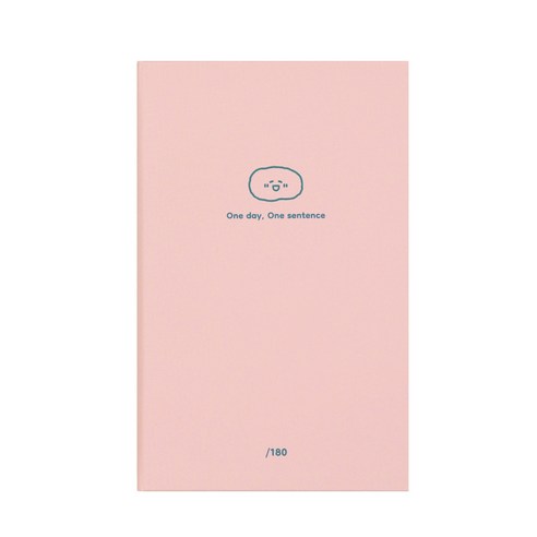 인디고 자문자답 오늘기분 한 문장 일기 6개월용 + 데코스티커 세트, 고마워 핑크, 1세트