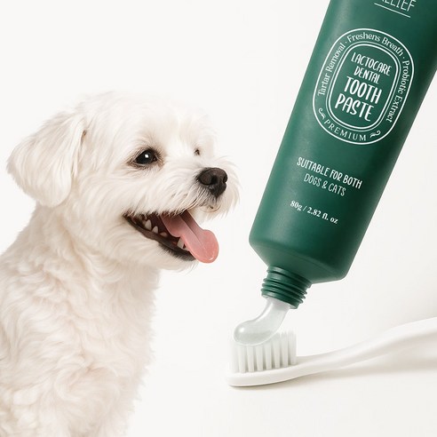 페피릴리프 유산균케어 치석제거 강아지 고양이 치약 그린애플향 이미지 4