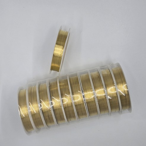 유유성안 공예용와이어 골드 색상, 1개, 골드 0.2mm