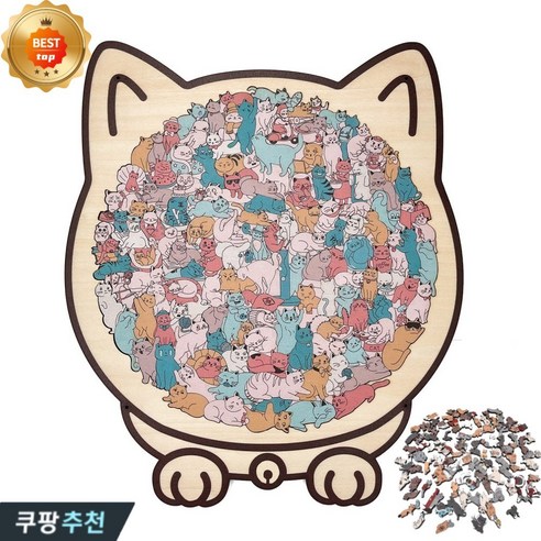 YAPOGI 고양이 퍼즐 직소퍼즐, 1세트, 마카롱, 135피스