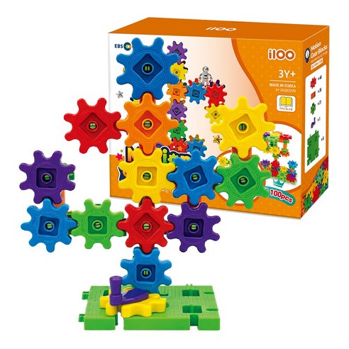 i100 아이백 어린이 발달 장난감 모션 기어 블럭, 1세트, 빌딩 100pcs
