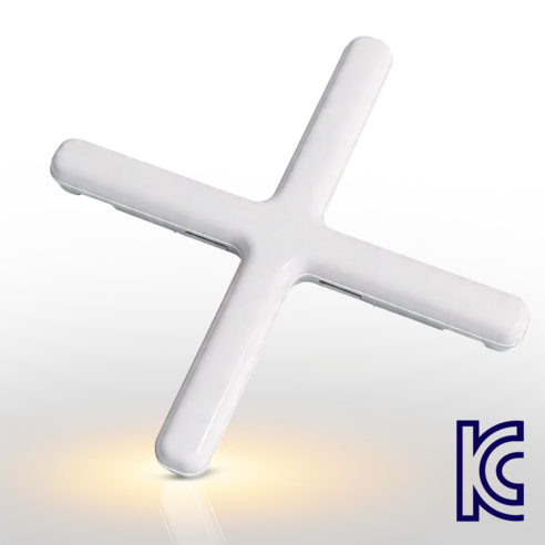 WHAREIDI 십자등 LED 조명 60W 전등 형광등 6500K, 주광색, 1개