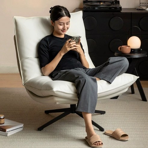 하루꿈 모던 1인용 회전 가죽 소파: 당신의 휴식을 디자인하세요!