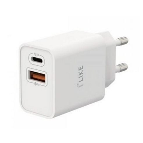 아이라이크 초고속충전기 25W PD 고속충전기 USB C타입 USB A 멀티포트 갤럭시 아이폰충전기, 1개, 화이트