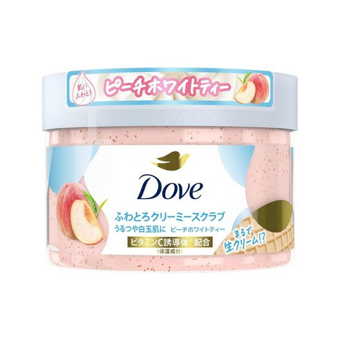 Dove 도브 크리미 바디 스크럽 피치 화이트티
