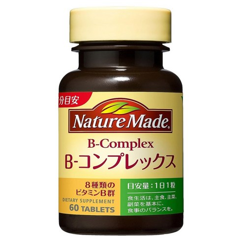 Nature Made 네이처메이드 B 콤플렉스 비타민B군 엽산 비오틴 함유 [60정 60일분], 60정, 1개