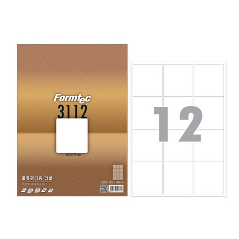 폼텍 라벨지 LS-3112 100매, 12개