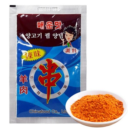 가가왕 중국식품 맛있는 매운맛 양꼬치 촬료 양꼬치 양념 바베큐 짠료, 60g, 1개
