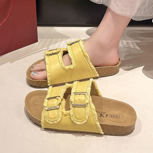 Modern Fashion 여성 발편한 버클 슬리퍼 빈티지 슬리퍼 X163