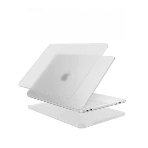 맥북 네오 스크럽 케이스 무광 하드 케이스 풀백 케이스, 스크럽 투명, MacBook Neo A3404, 스크럽 투명, 1개