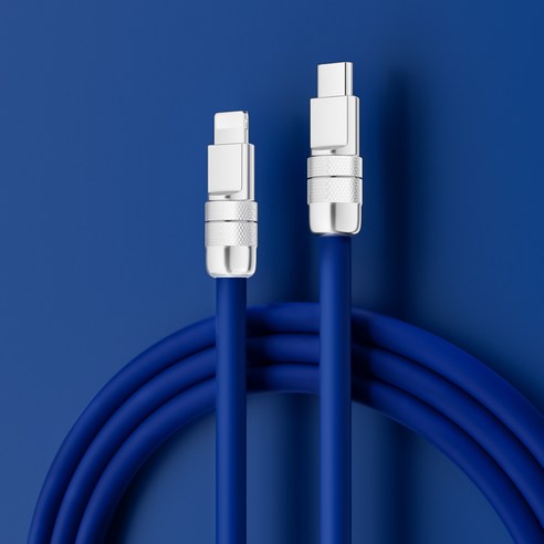 케이스프로 실리콘 초고속 충전 케이블 240W 480Mbps C to C, 1개, 블루, 3m