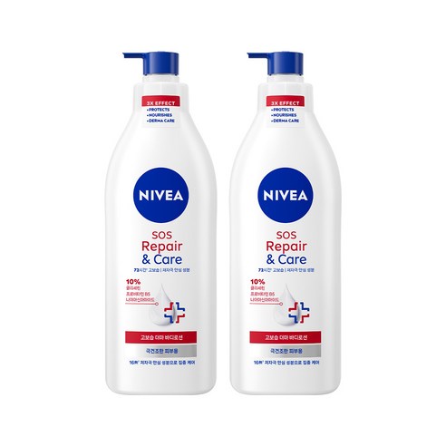 니베아 SOS 케어 바디로션, 400g, 2개