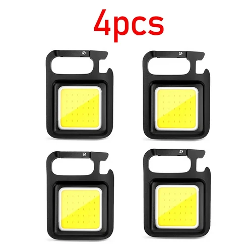 LED 손전등 슈퍼 밝은 1500LM 접는 브래킷 병따개 키 체인 USB 충전식 방수 빛 야외 캠핑 도구 - 헤드랜턴