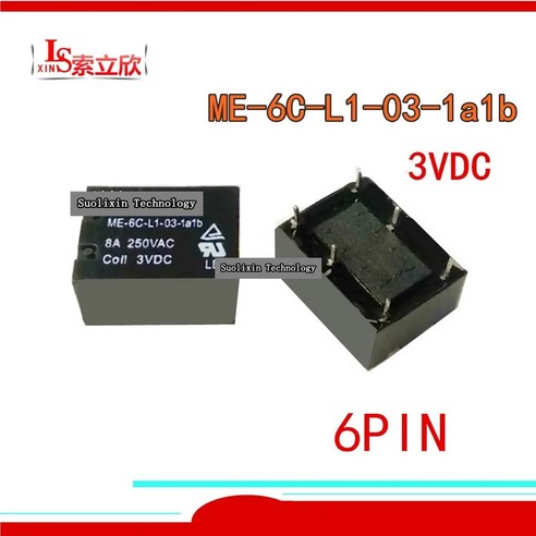 5 개/몫 100% 릴레이 ME-6C-L1-03-1A1B 3VDC ME-6C-L1-03-1A1B-3VDC ME 6C L1 03 ...