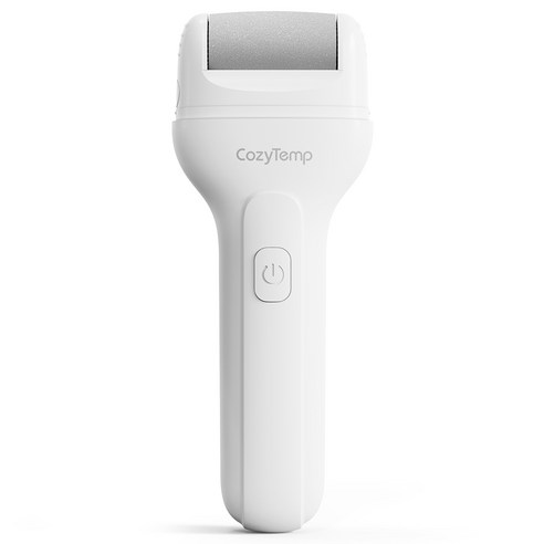 CozyTemp 전동 발각질제거기 무선 충전식 발바닥 굳은살 각질 제거, 화이트, V602