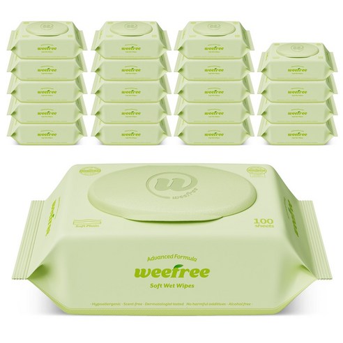 weefree 소프트 물티슈 캡형 100매
