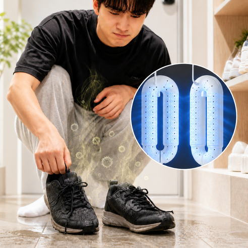 칼베르 UV 살균 신발 건조기 휴대용 USB C타입 히팅건조, 클리어화이트
