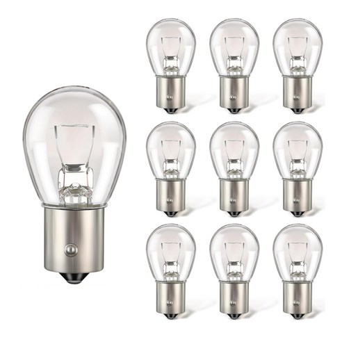 ProTap 1156 실속형 시그널램프 후방 방향지시등 깜빡이 전구 싱글 백색 12V 27W, 28mm, 10개