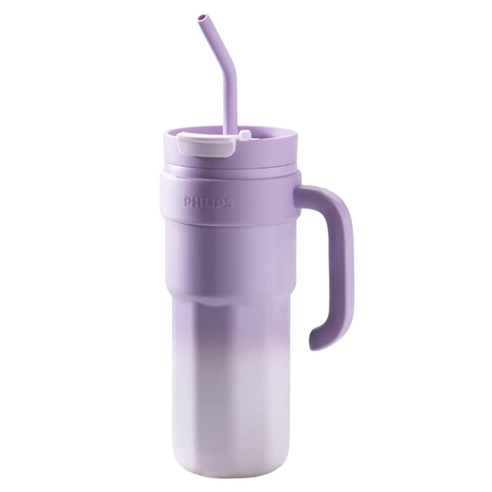 필립스 대용량 스트로우 핸들 아이스 텀블러 AWP2562, 1개, 1200ml, 퍼플