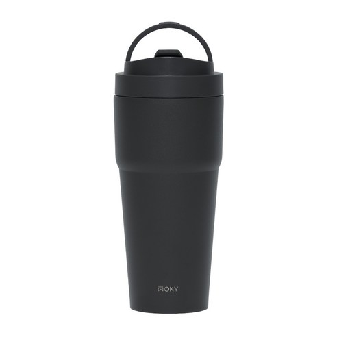 워키 티타늄 세라믹 보온보냉 대용량 텀블러 770ml 빨대 2종 포함, 잉크블랙, 1개