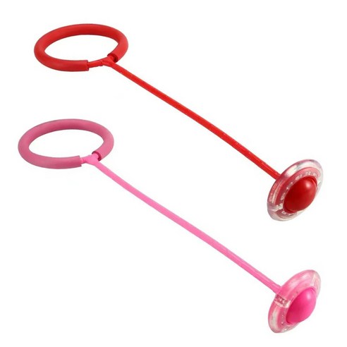 위시월드 LED 발목 줄넘기 KC인증, 핑크, 2개, 레드